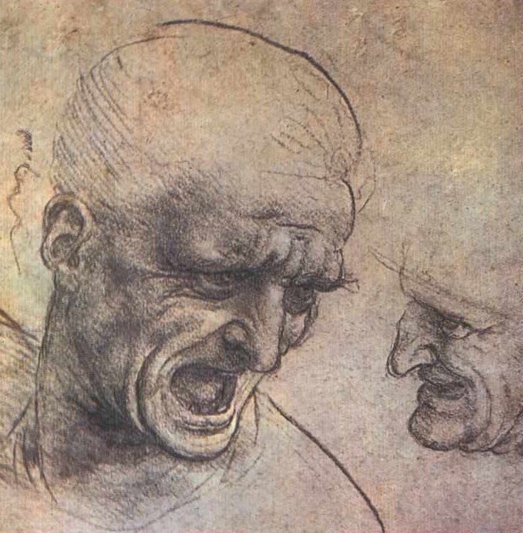 Warrior Heads by Leonardo da Vinci