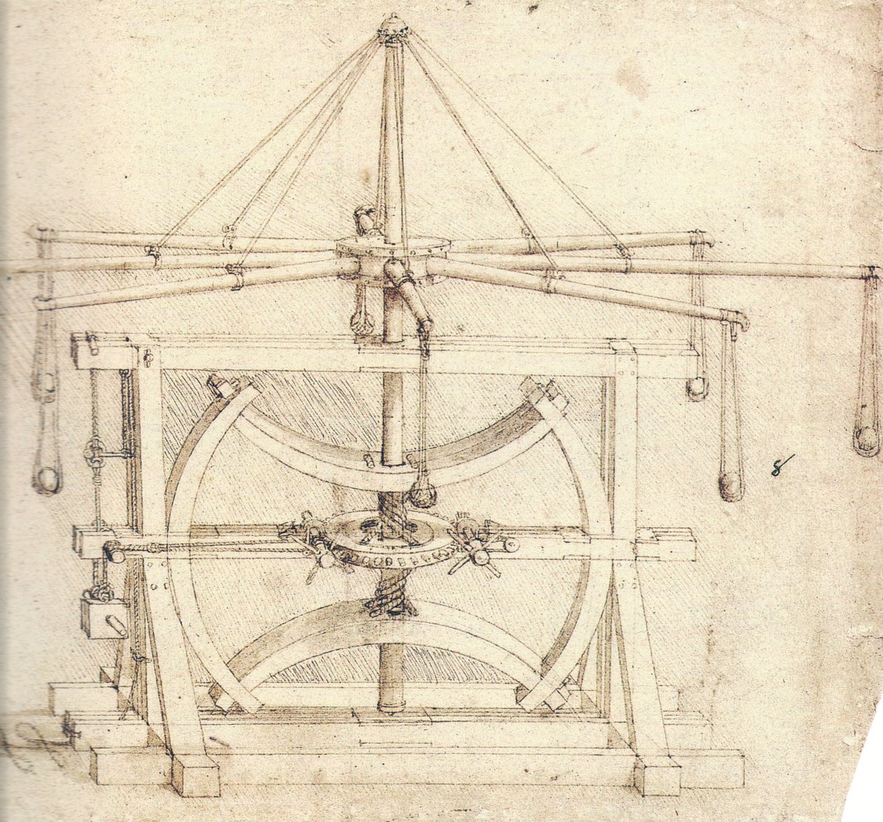 Flywheel (mechanics) by Leonardo da Vinci