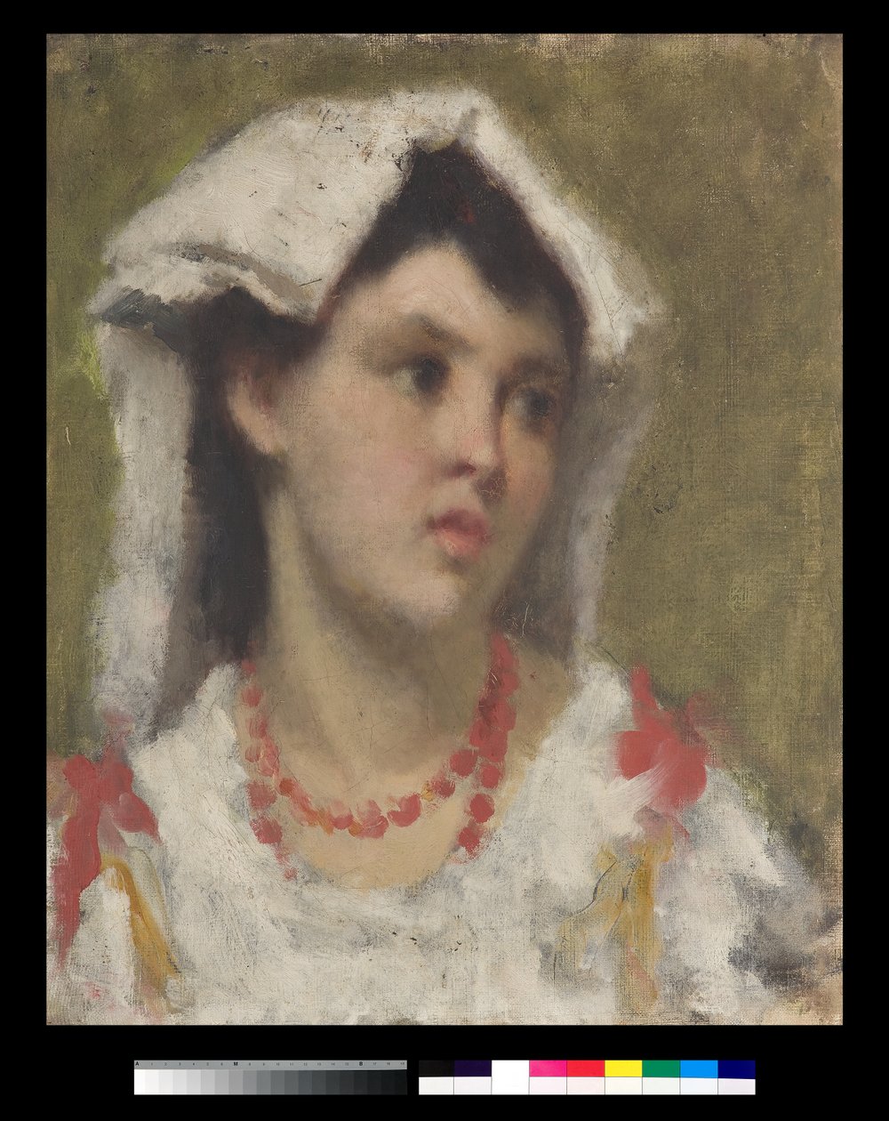 Portrait of a Young Woman from Ciociaria by Leonardo Bazzaro