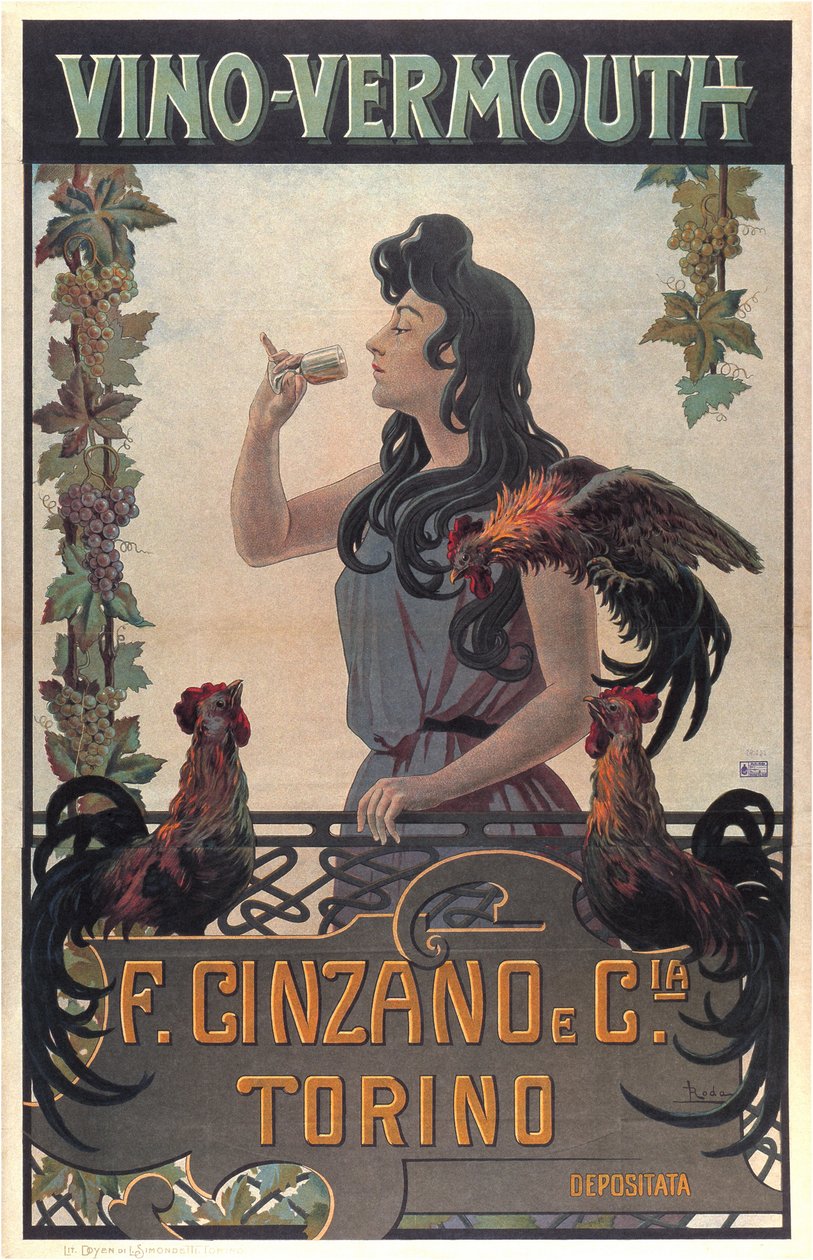 Vino-Vermouth advertising, c.1900 by Leonardo Roda
