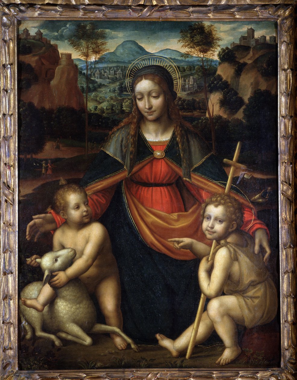 The Virgin - School of Leonardo da Vinci, Museum of Menton by Leonardo da (school of) Vinci