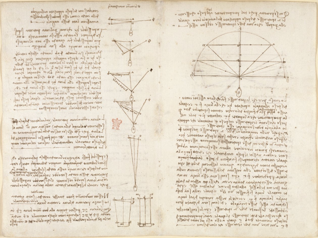 Notes and diagrams on mechanics, entitled 