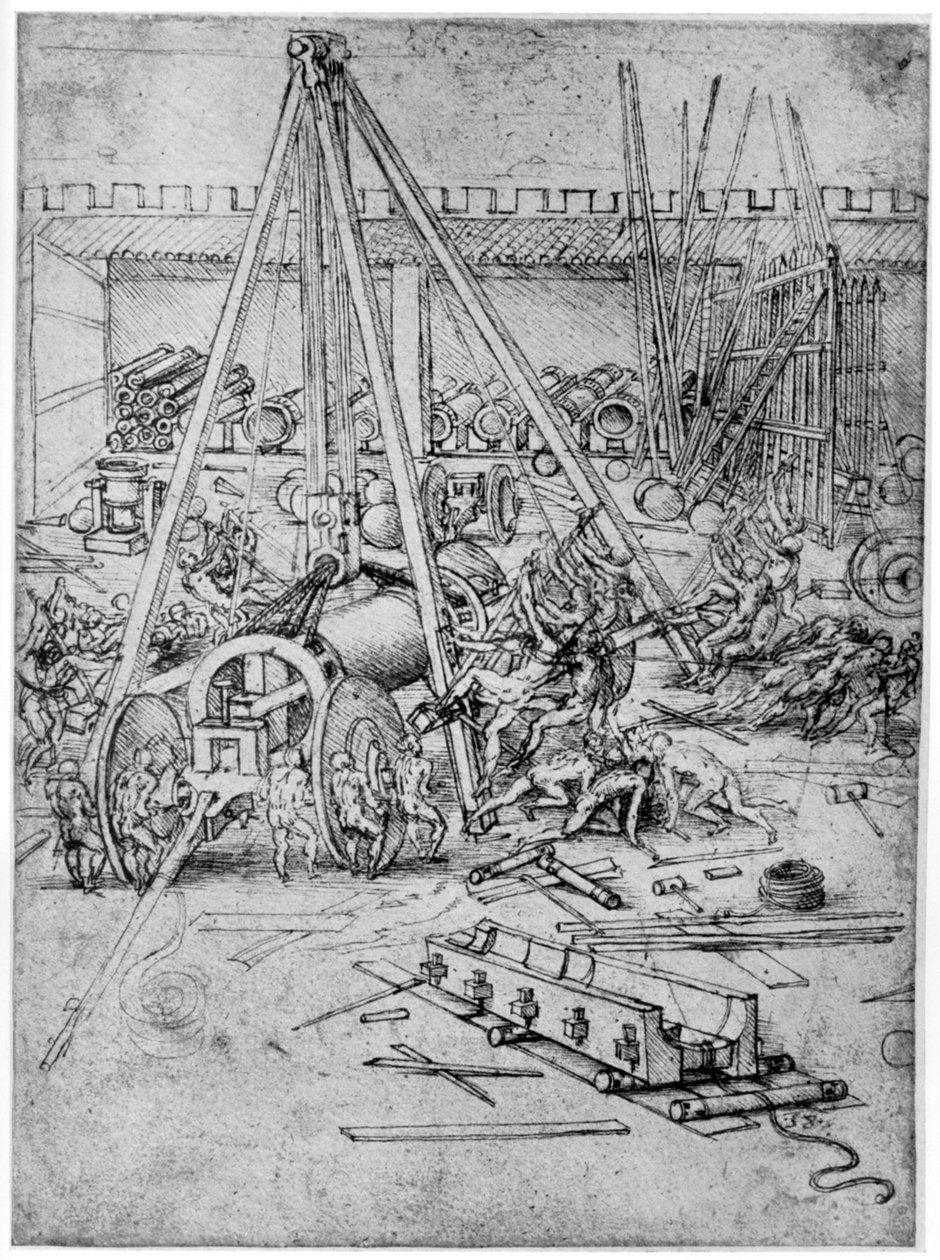 Cannon Foundry, 1487 by Leonardo da Vinci
