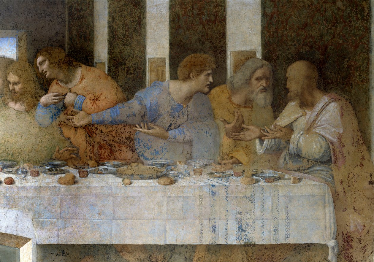 Detail (The Last Supper) by Leonardo da Vinci