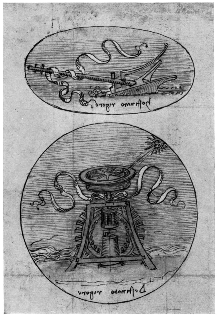 Emblem, Hostinato Rigore (detail) by Leonardo da Vinci