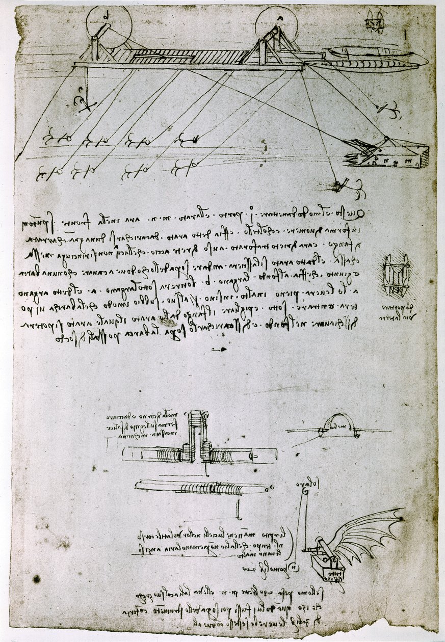 Extract from a Da Vinci Manuscript: Sea Dredge by Leonardo da Vinci