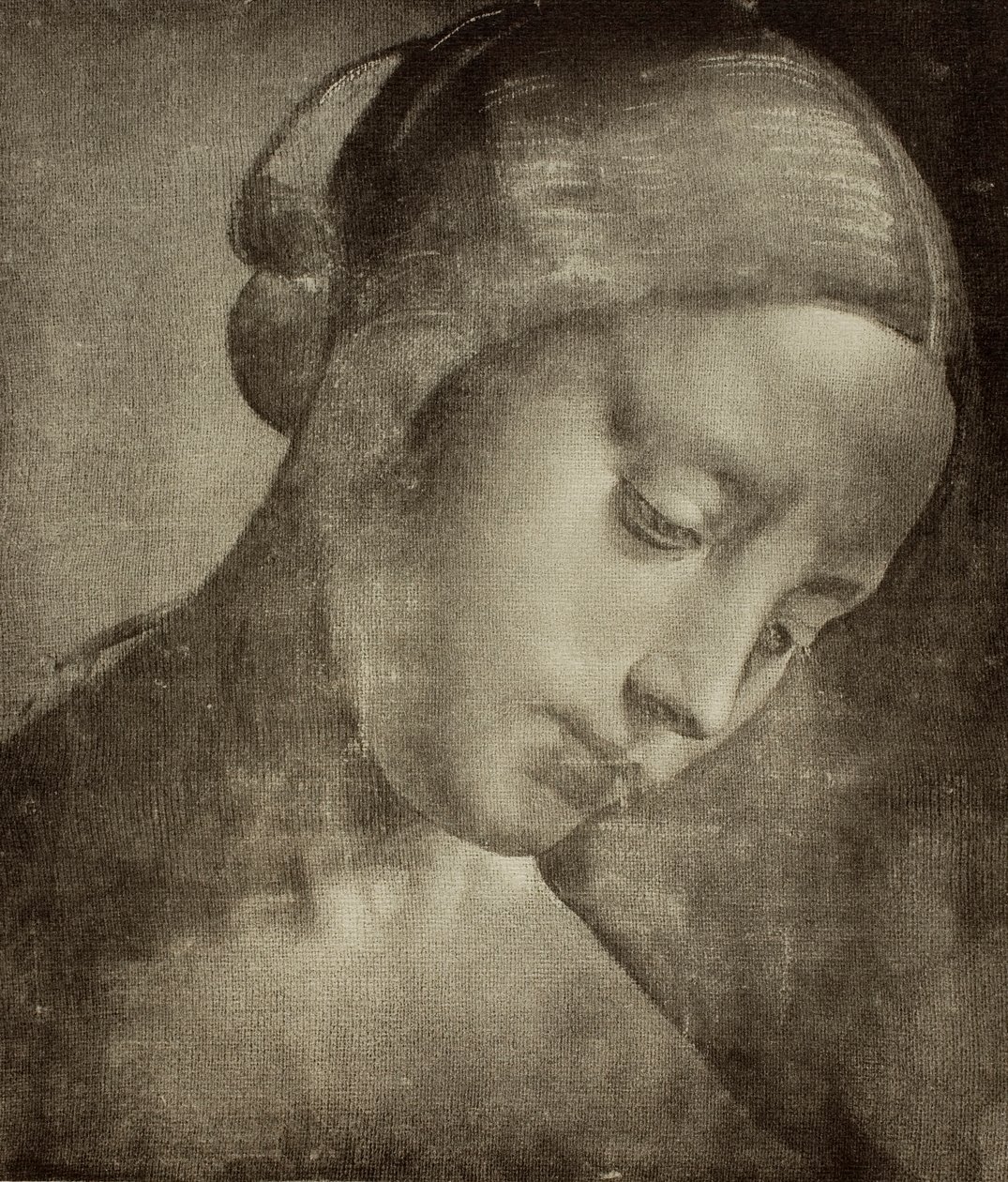 Feminine Head, Drawing by Leonardo da Vinci by Leonardo da Vinci