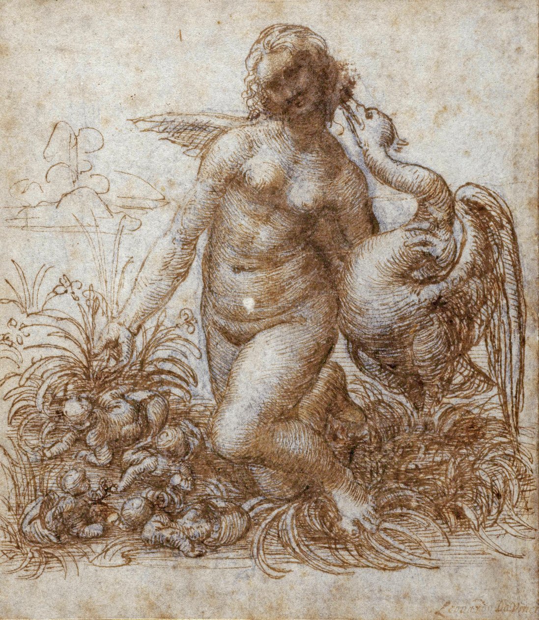 Leda and the swan by Leonardo da Vinci