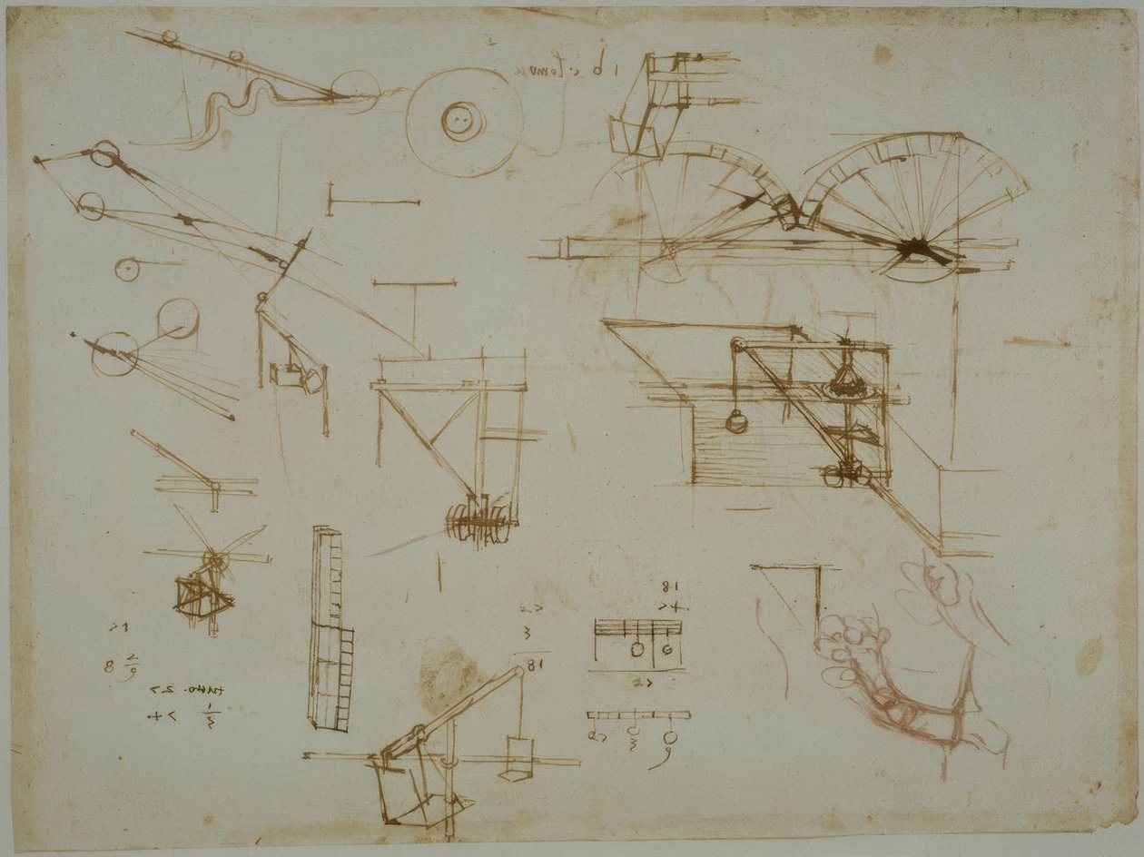 Mechanical Studies by Leonardo da Vinci