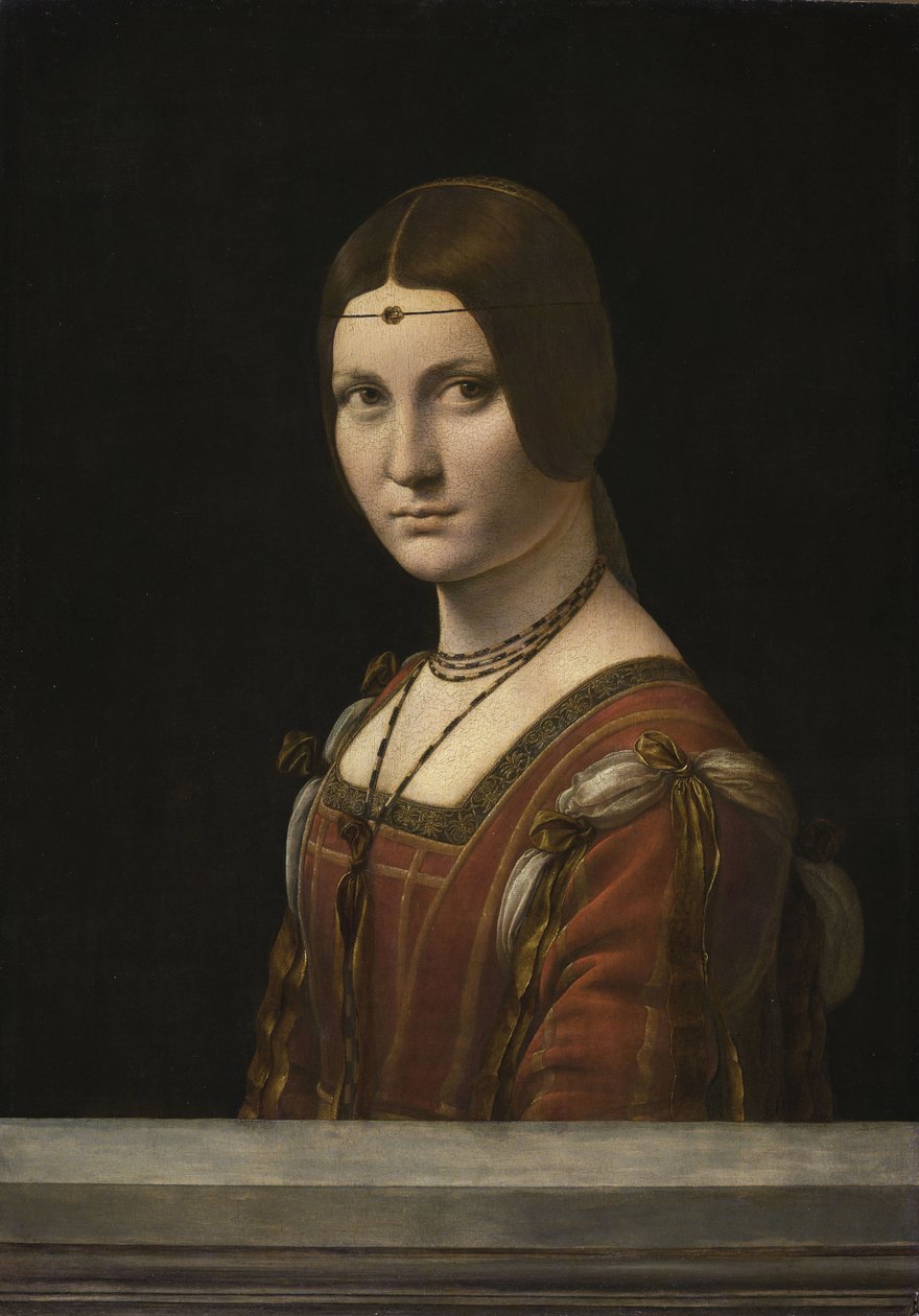 Portrait of an Unknown Woman, called La Belle Ferronnière by Leonardo da Vinci,