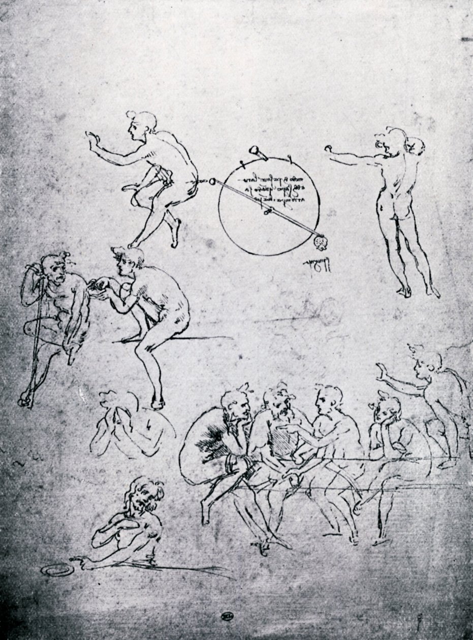 Studies for The Adoration of the Magi and The Last Supper, 15th Century by Leonardo da Vinci