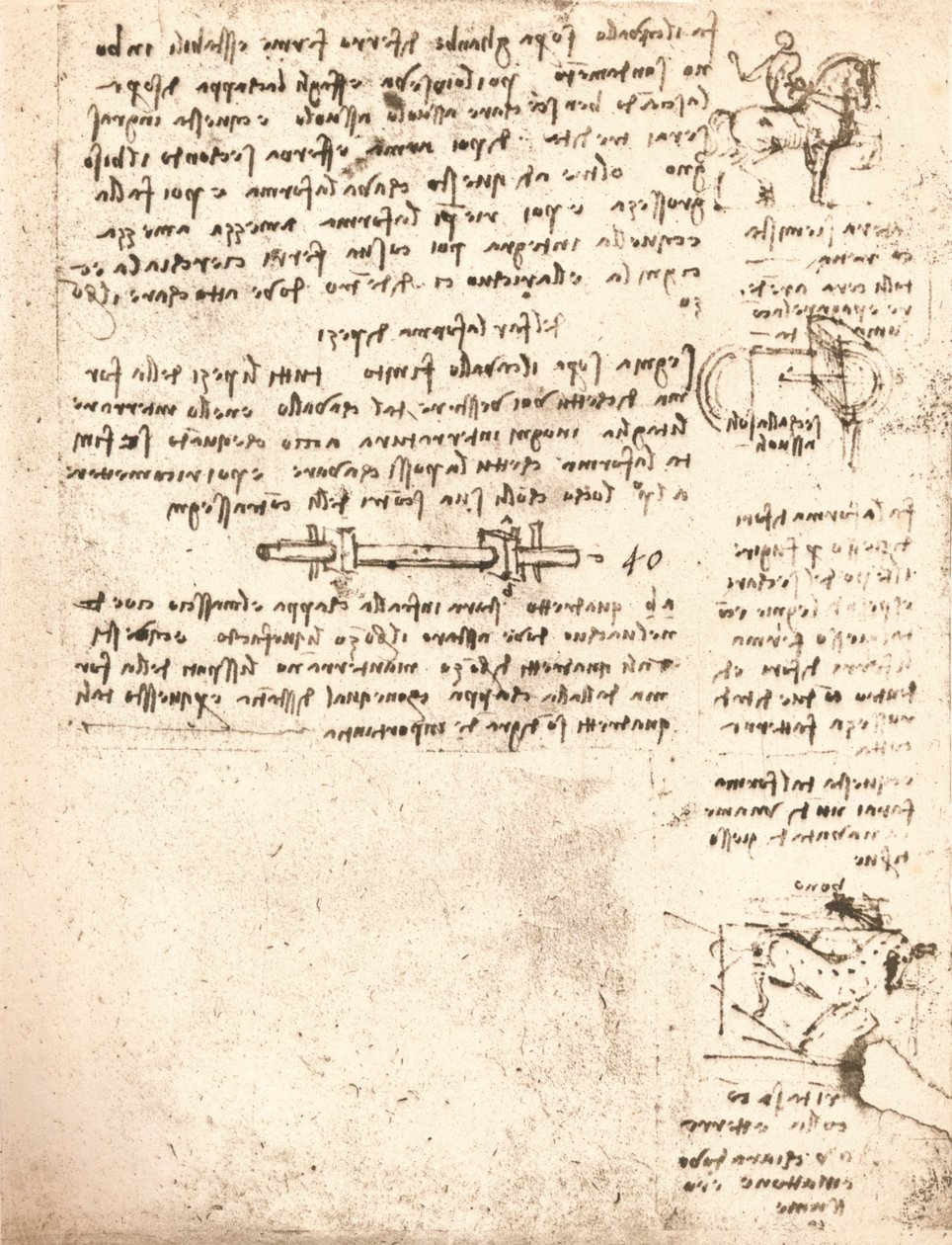 Study for the Sforza Monument by Leonardo da Vinci