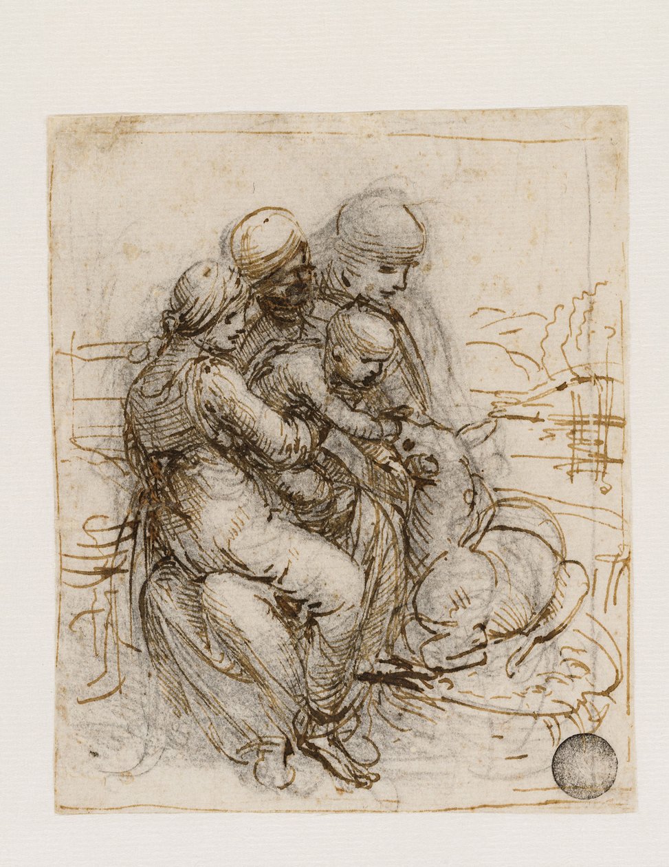 The Virgin and Child with Saint Anne (Anna Metterza) by Leonardo da Vinci
