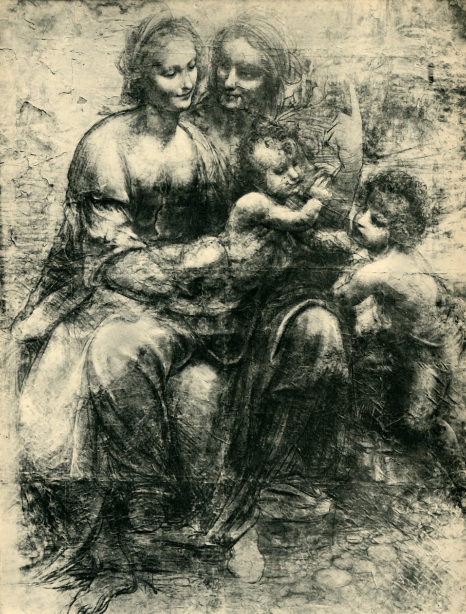 The Virgin and Child with St Anne and St John the Baptist by Leonardo da Vinci