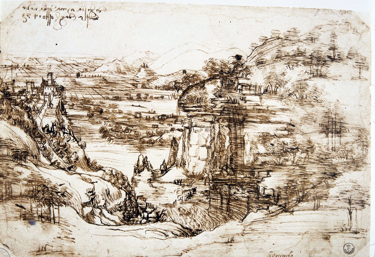 The first known drawing of Leonardo da Vinci, 
