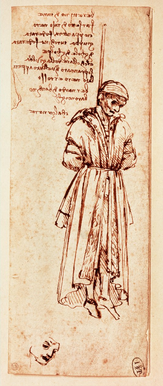 The Strangled Body of Bernardo Baroncelli by Leonardo da Vinci