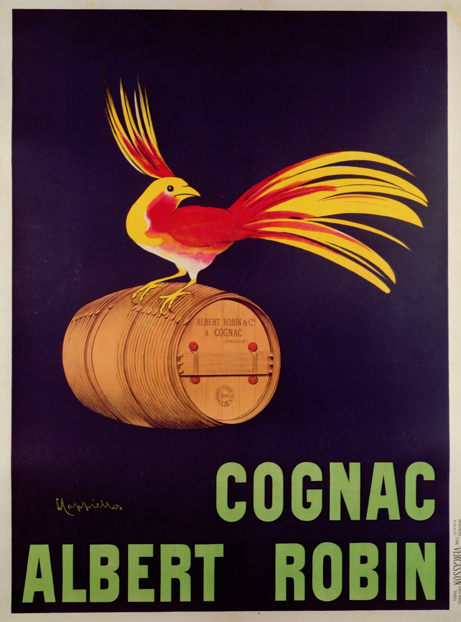 Poster Advertising Albert Robin Cognac by Leonetto Cappiello
