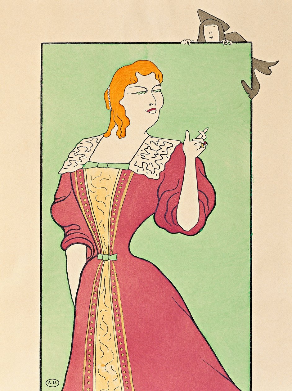 Actress Marie-Louise Marsy in Role of Elmira in Tartuffe by Leonetto Cappiello
