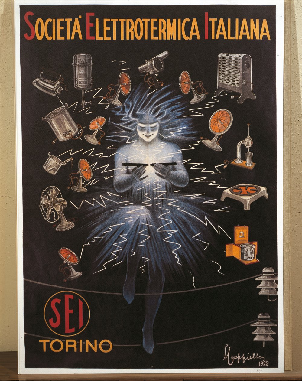 Electroheat Italian Company Advertising Poster by Leonetto Cappiello by Leonetto Cappiello