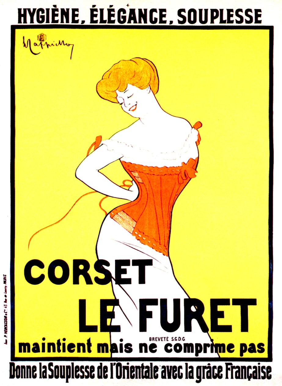 Corset print ad by Leonetto Cappiello around 1901 by Leonetto Cappiello
