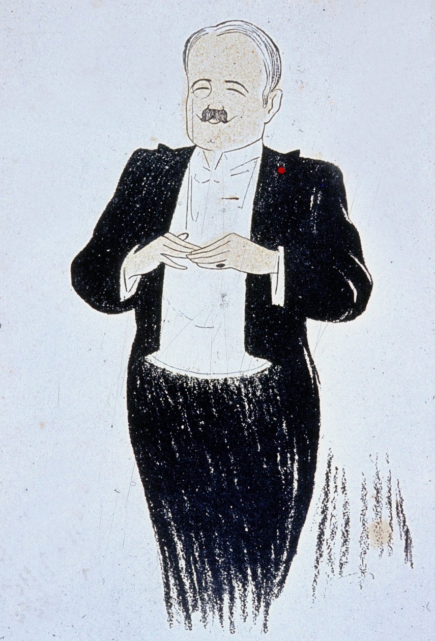 Marcel Prevost (1862-1941) French Novelist Drawing by Cappiello 1905 by Leonetto Cappiello