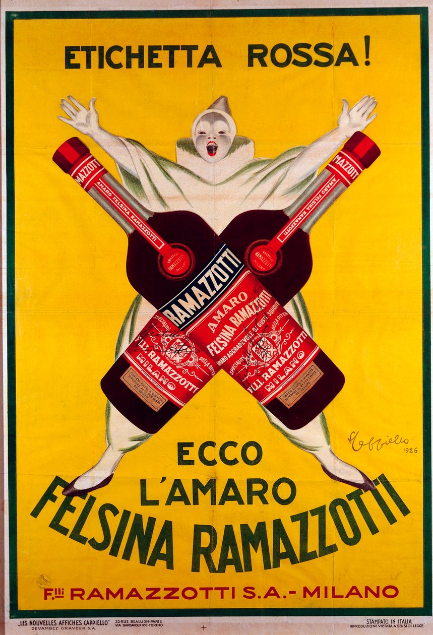 Poster for the Drink Amaro Felsina Ramazzotti by Leonetto Cappiello