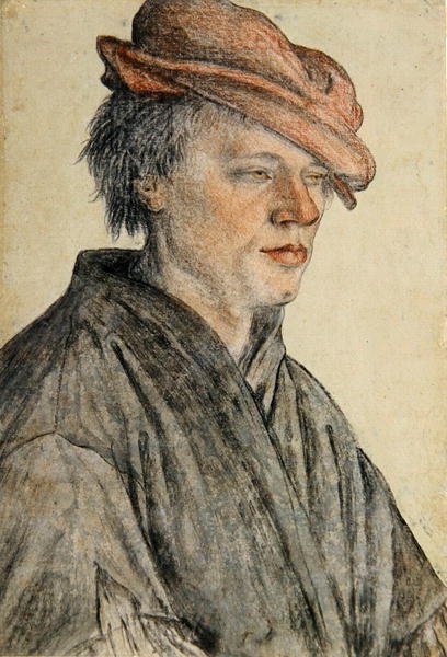 Portrait of a Young Man in a Cap and turned to the right, c.1500-42 by Leonhard Beck