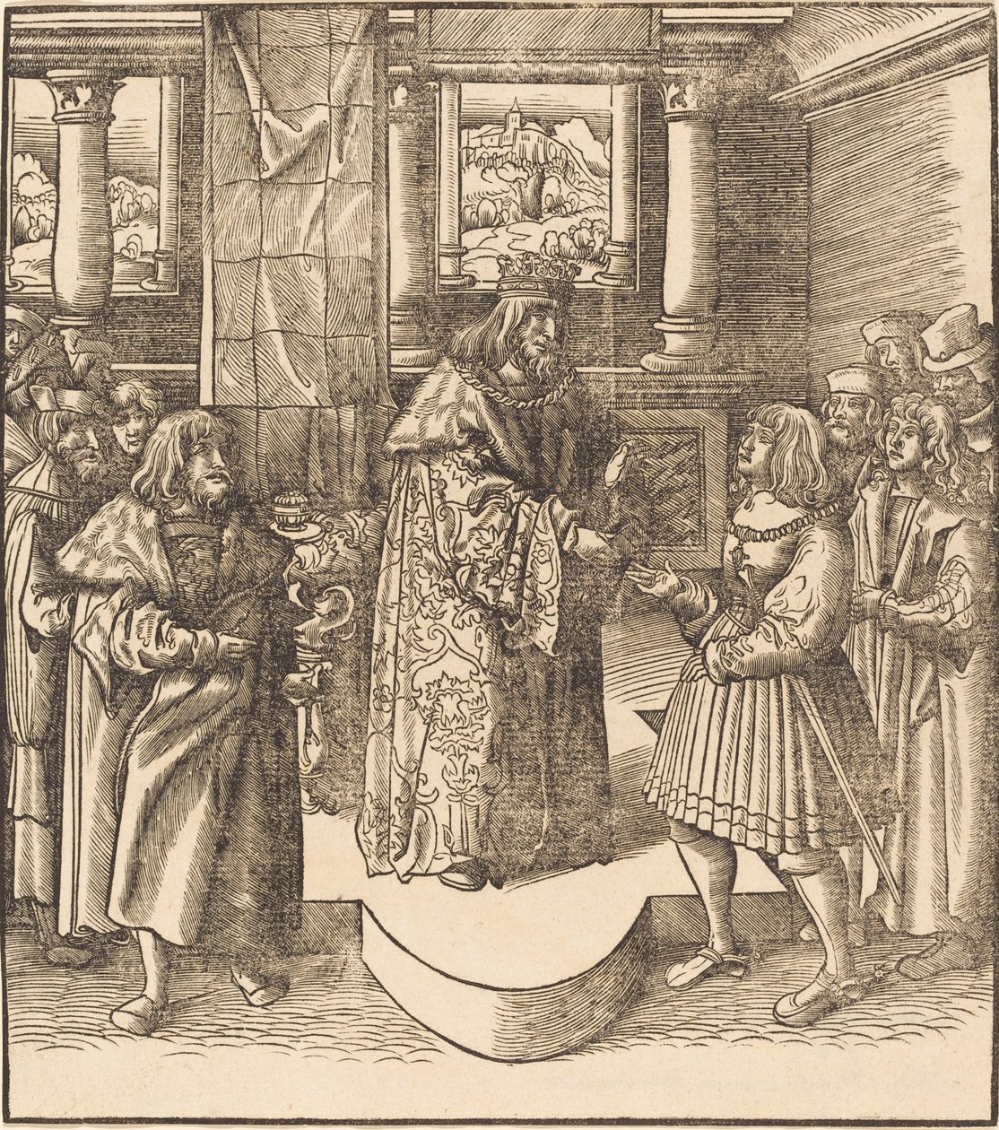 The Old White King Sending His Messengers to Portugal by Leonhard Beck