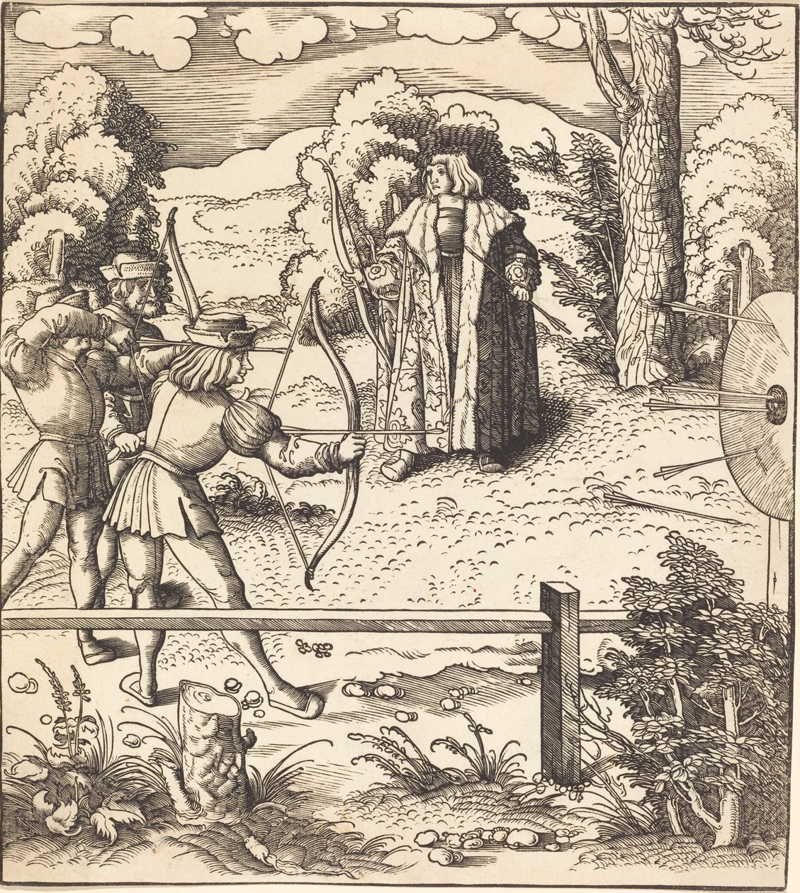 The Young White King at the Butts by Leonhard Beck