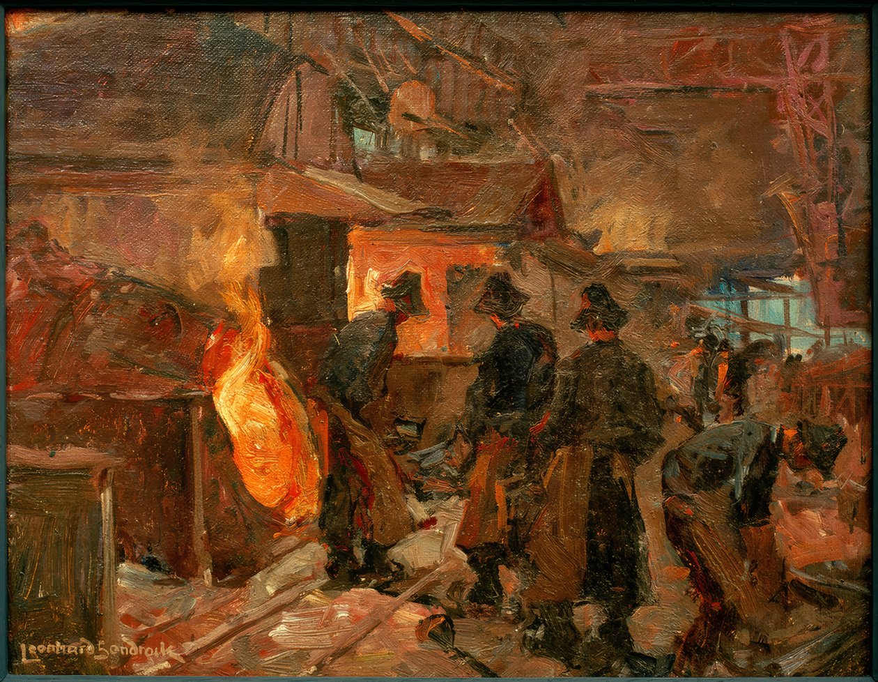 In the Steelworks by Leonhard Sandrock