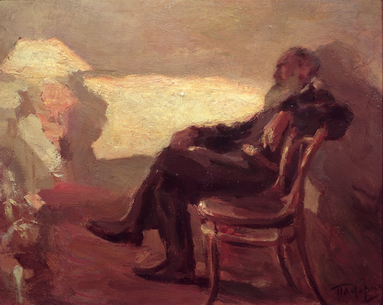 Lev Nikolaevich Tolstoy by Leonid Osipovic Pasternak