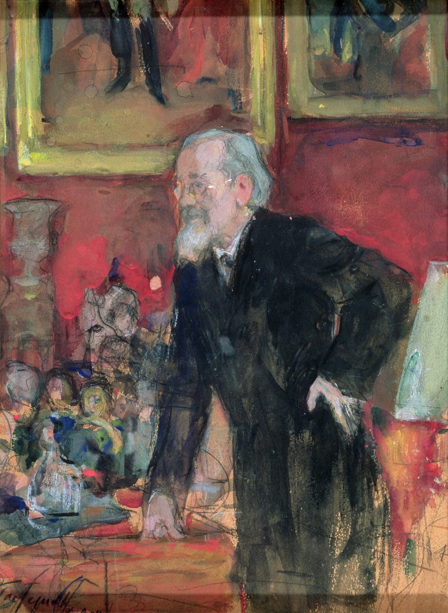 Portrait of V.O. Klyuchevsky by Leonid Osipovic Pasternak