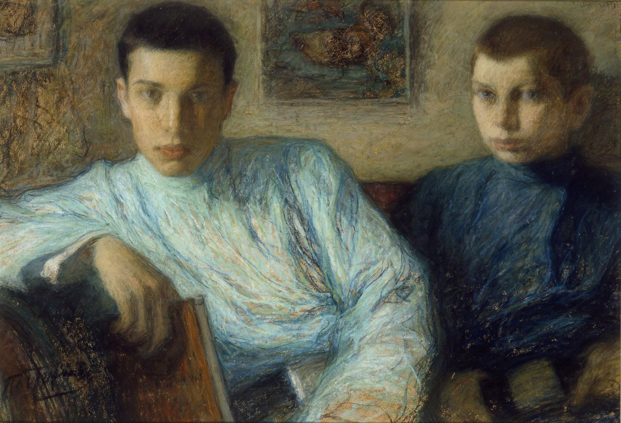 Portrait of Boris and Alexander Pasternak, 1905 by Leonid Osipovic Pasternak