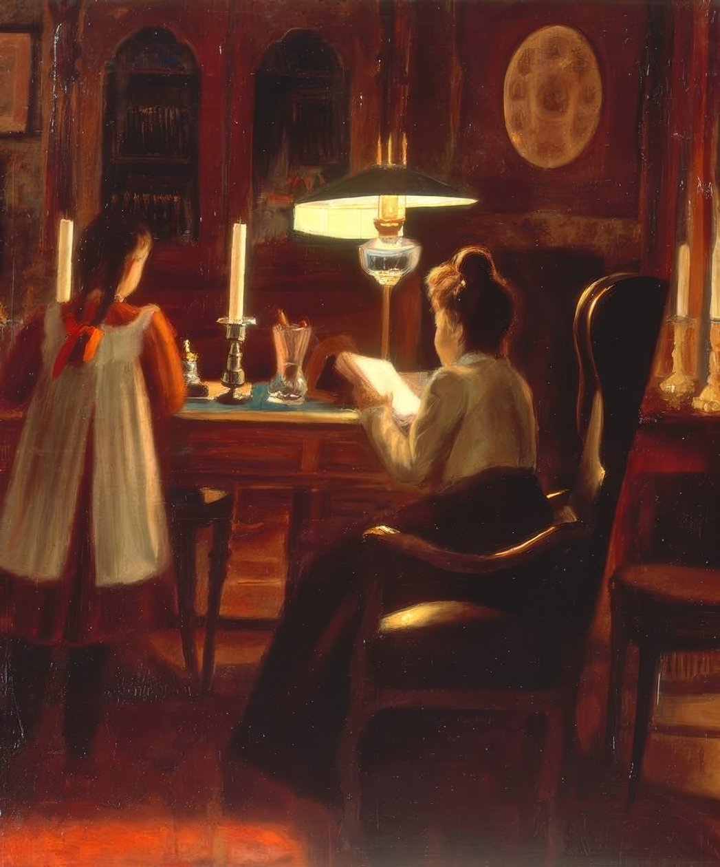 The Tolstoy Family in Their House in Yasnaya Polyana by Leonid Osipovic Pasternak