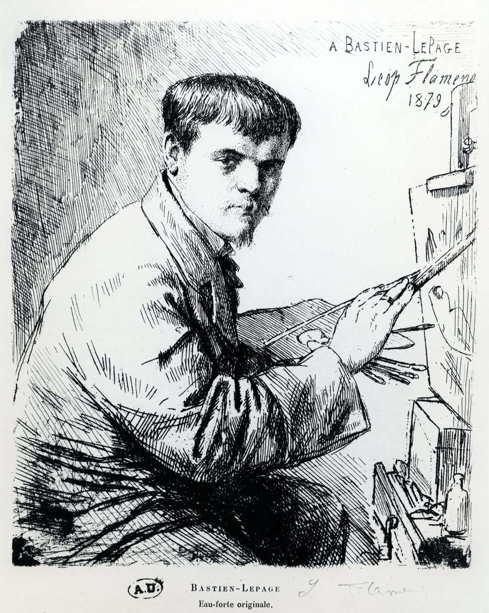 Portrait of Jules Bastien-Lepage, 1879 by Leopold Flameng