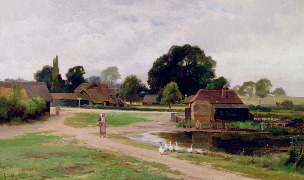 Between Church End and Flitwick, Bedfordshire by Leopold Rivers