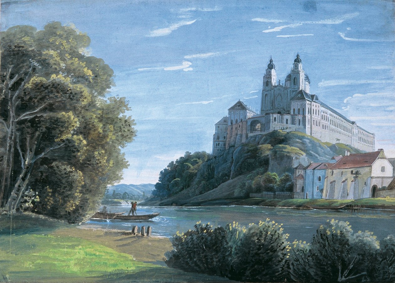 View of Melk Abbey by Leopold Blonder