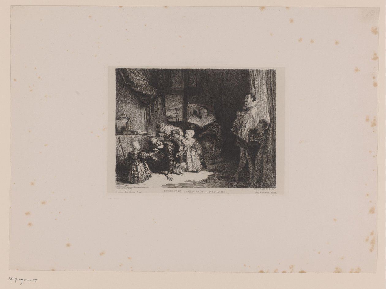 Henry IV and the Ambassador of Spain by Leopold Flameng
