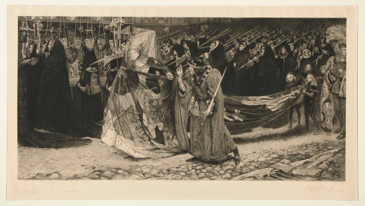 Richard Duke of Gloucester and the Lady Anne by Leopold Flameng