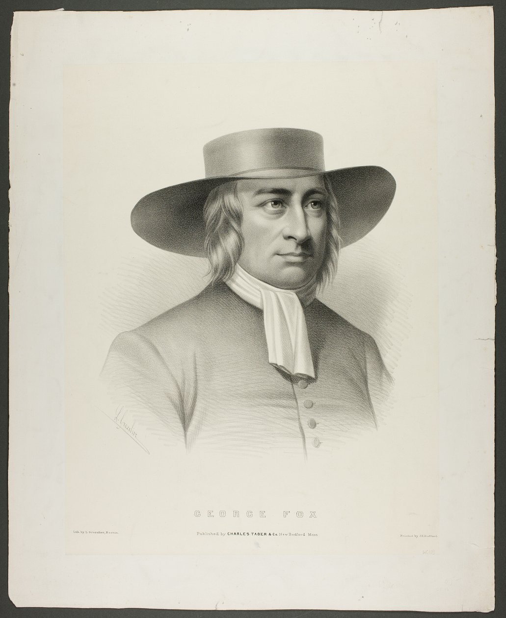 George Fox by Leopold Grozelier