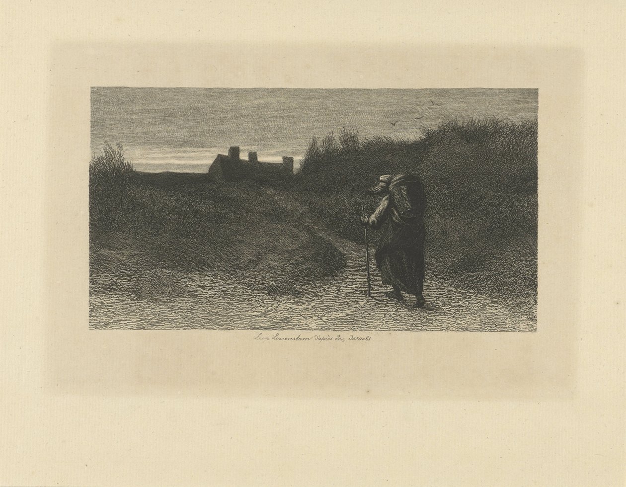 Walker in a Dune Landscape by Leopold Lowenstam