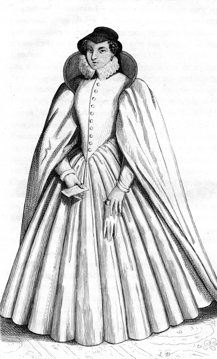 Caterina de Medici, French Vintage Clothes XVI Century Henri Kingdom II, King of France by Leopold Massard