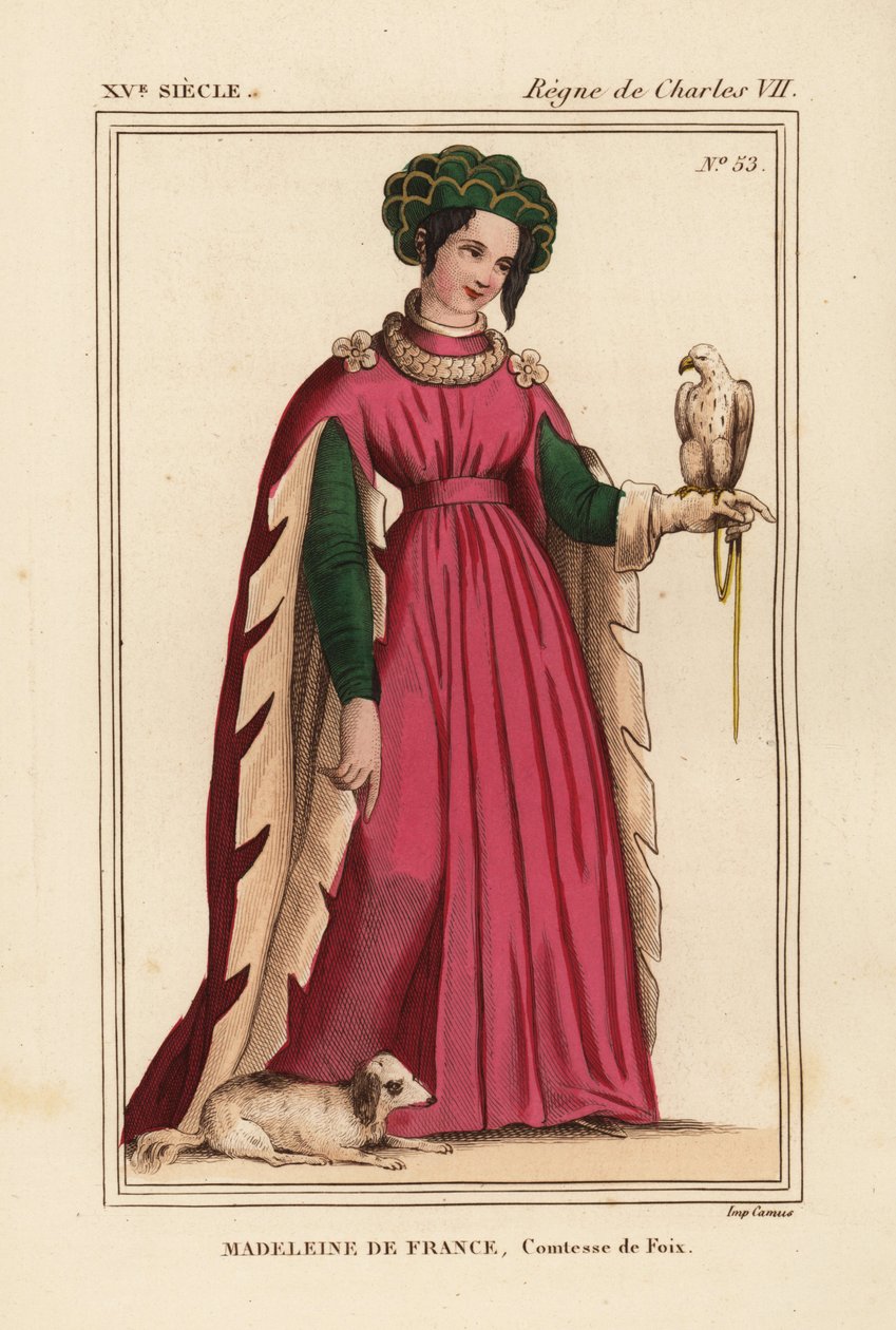 Madeleine de France, Countess de Foix, daughter of King Charles VII of France by Leopold Massard