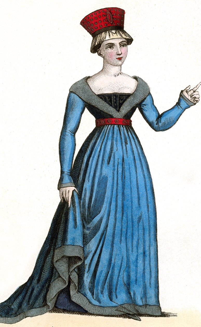 Marie de Fayel wife of Renaud-de-Nanteuil and mother of Marguerite-de-Nanteuil, under the reign of Charles VII by Leopold Massard