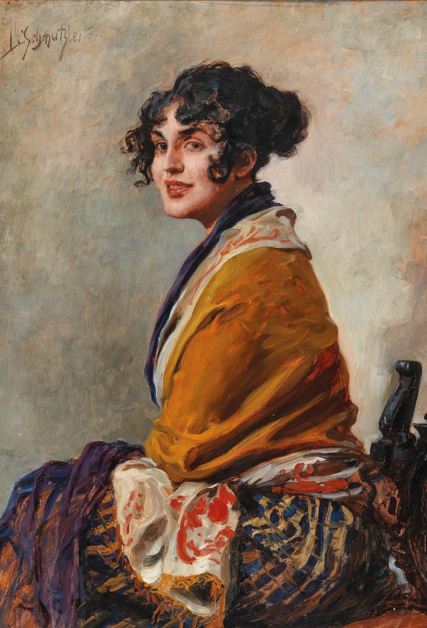 Portrait of the actress Lili Marberg, 1876-1962 by Leopold Schmutzler