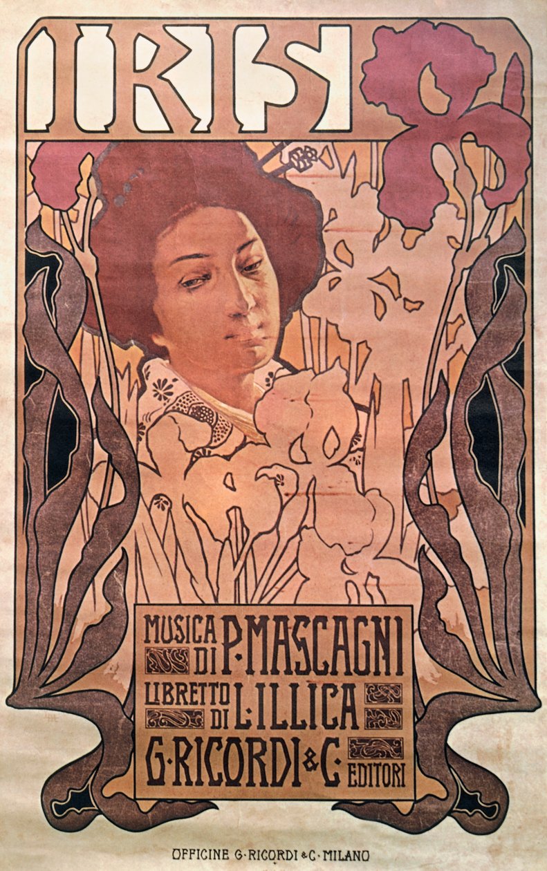 "Iris" by Pietro Mascagni by Leopoldo Metlicovitz