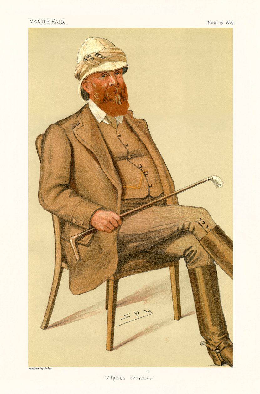 Major-General Sir Peter Stark Lumsden - Portrait Sitting by Leslie Matthew (1851 1922) Ward