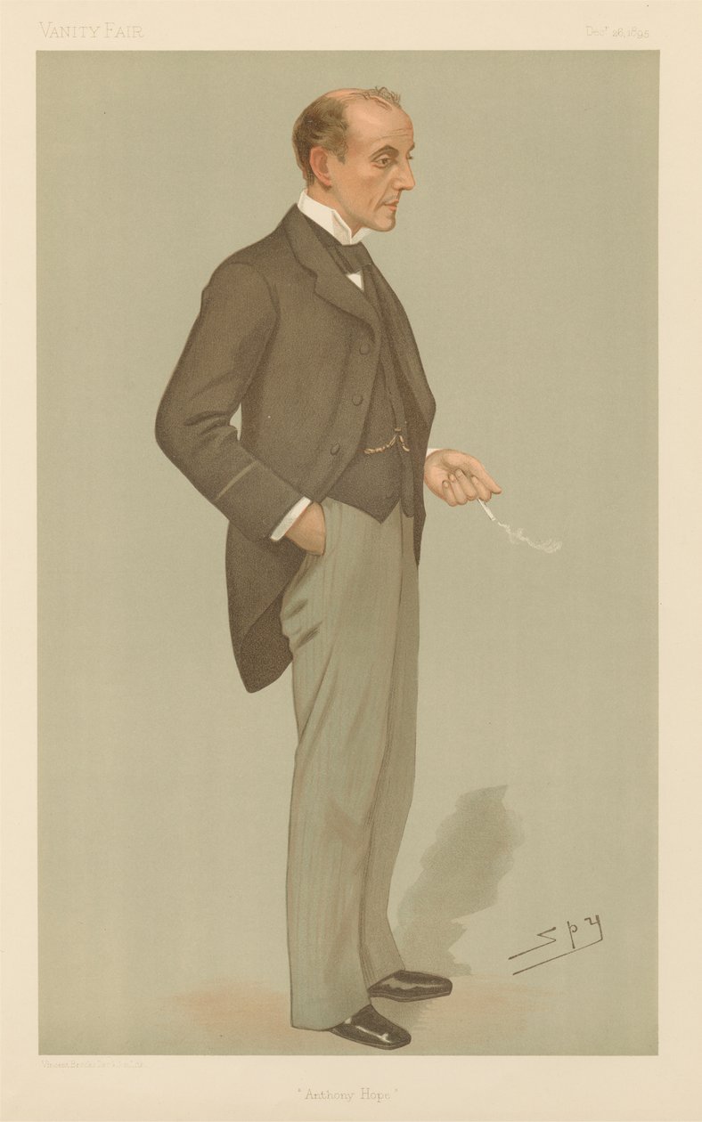 Anthony Hope, Anthony Hope Hawkins (Vanity Fair series) by Leslie Matthew Spy Ward
