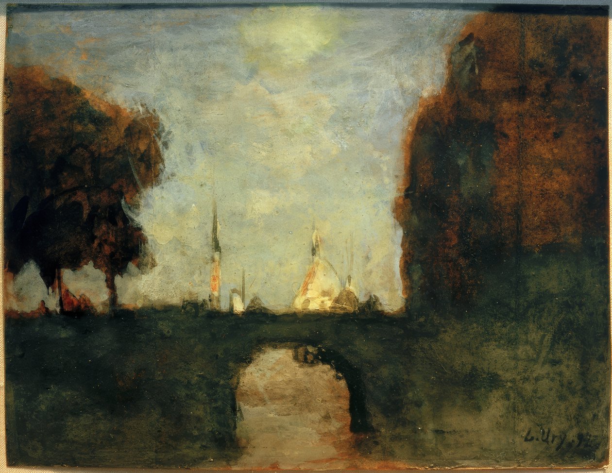 City in Moonlight by Lesser Ury