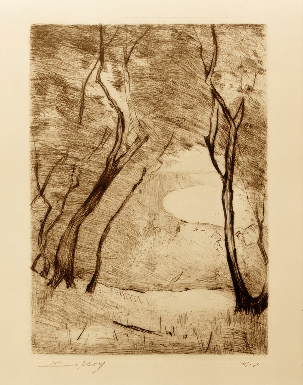 Trees on the Shore of Grunewaldsee by Lesser Ury